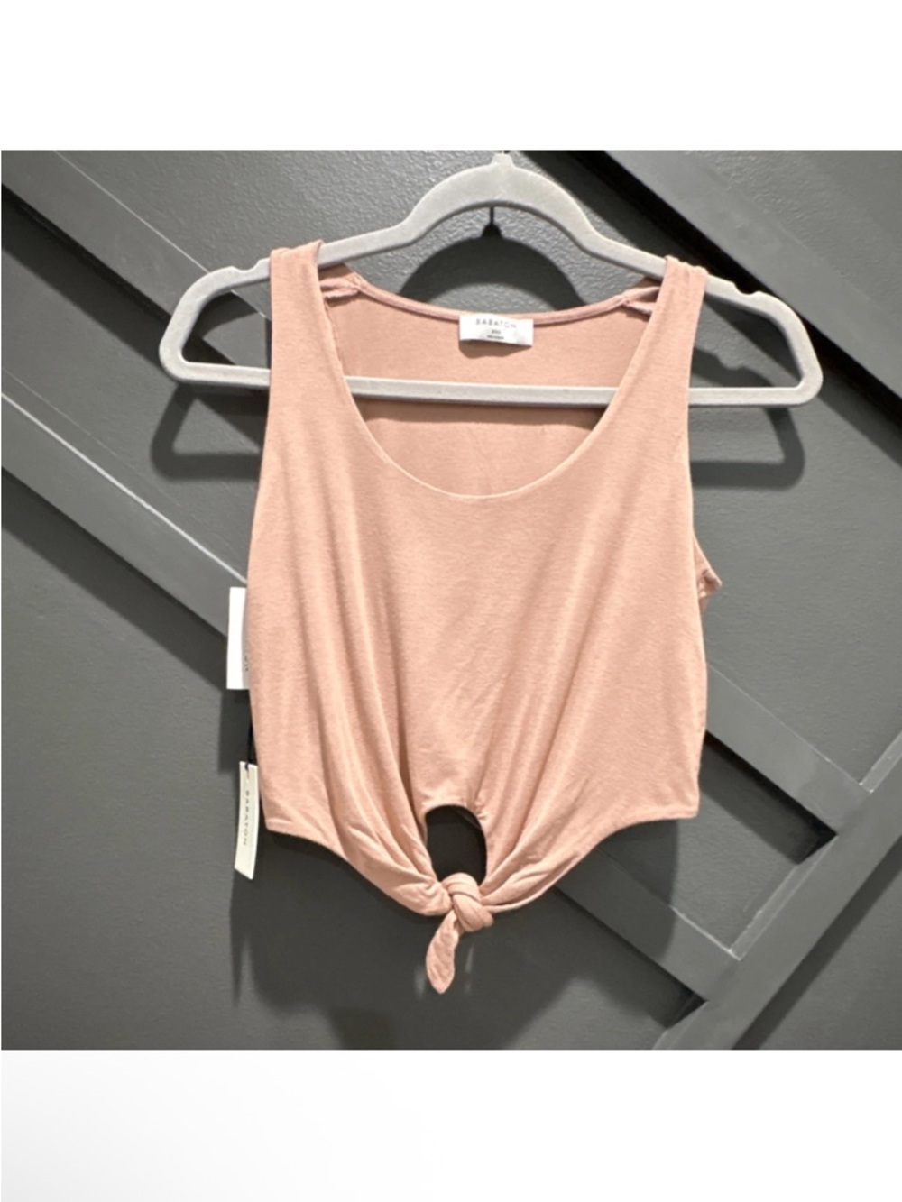 NWT Aritzia Babaton Jeronimo Tie-Front Knot Tank - Blush Pink